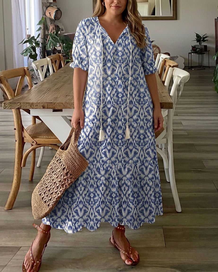 Rosalind - Boho Mag täckande Klänning