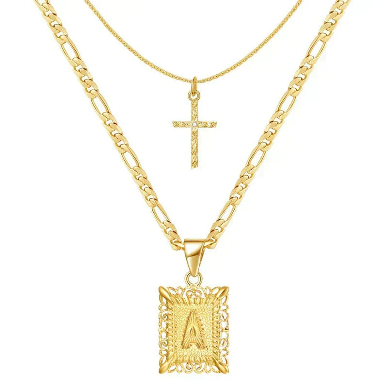 Seraphina Initialhalsband Set | Guld