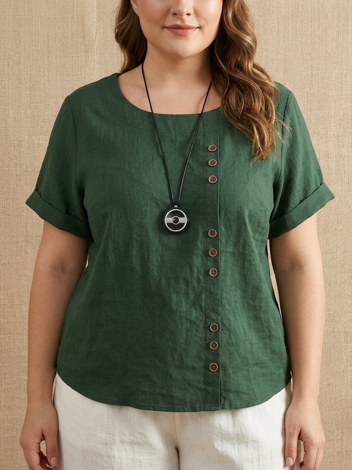 Nadya | Avslappnad Bomull Blus