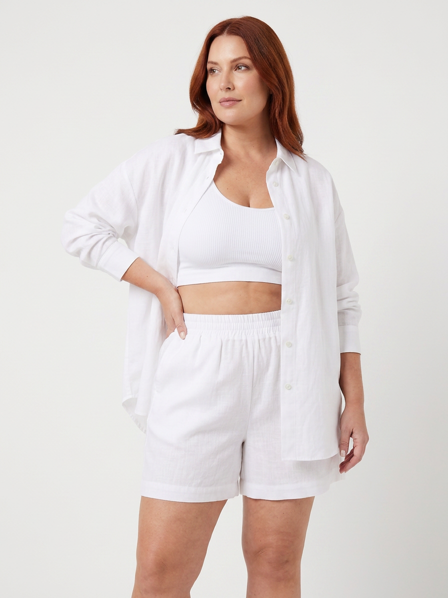 Clover | Croppad Spagettitopp och Vida Byxor Set