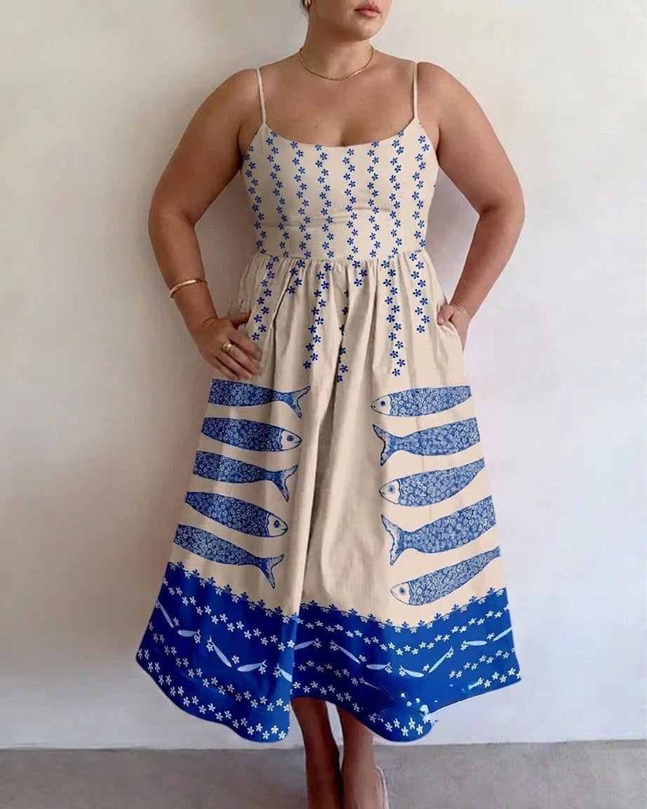 Lark | Blue Harbor Midi Klänning