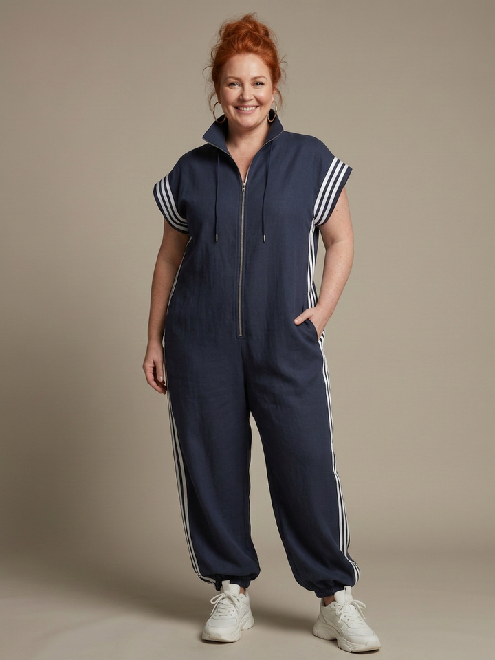 Winslow | Zip Framsida Randpanel Jumpsuit
