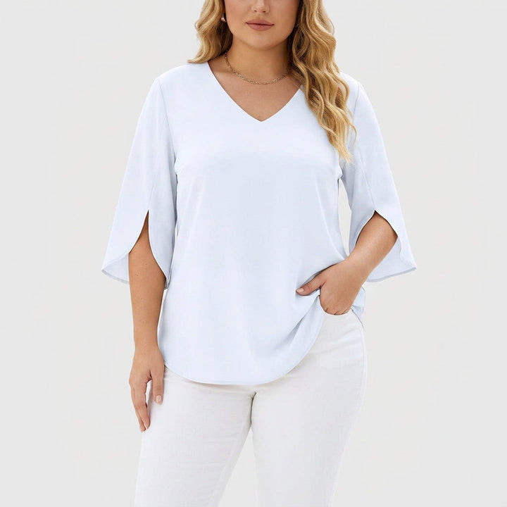 Solene | Sofistikerad V-ringad Blus