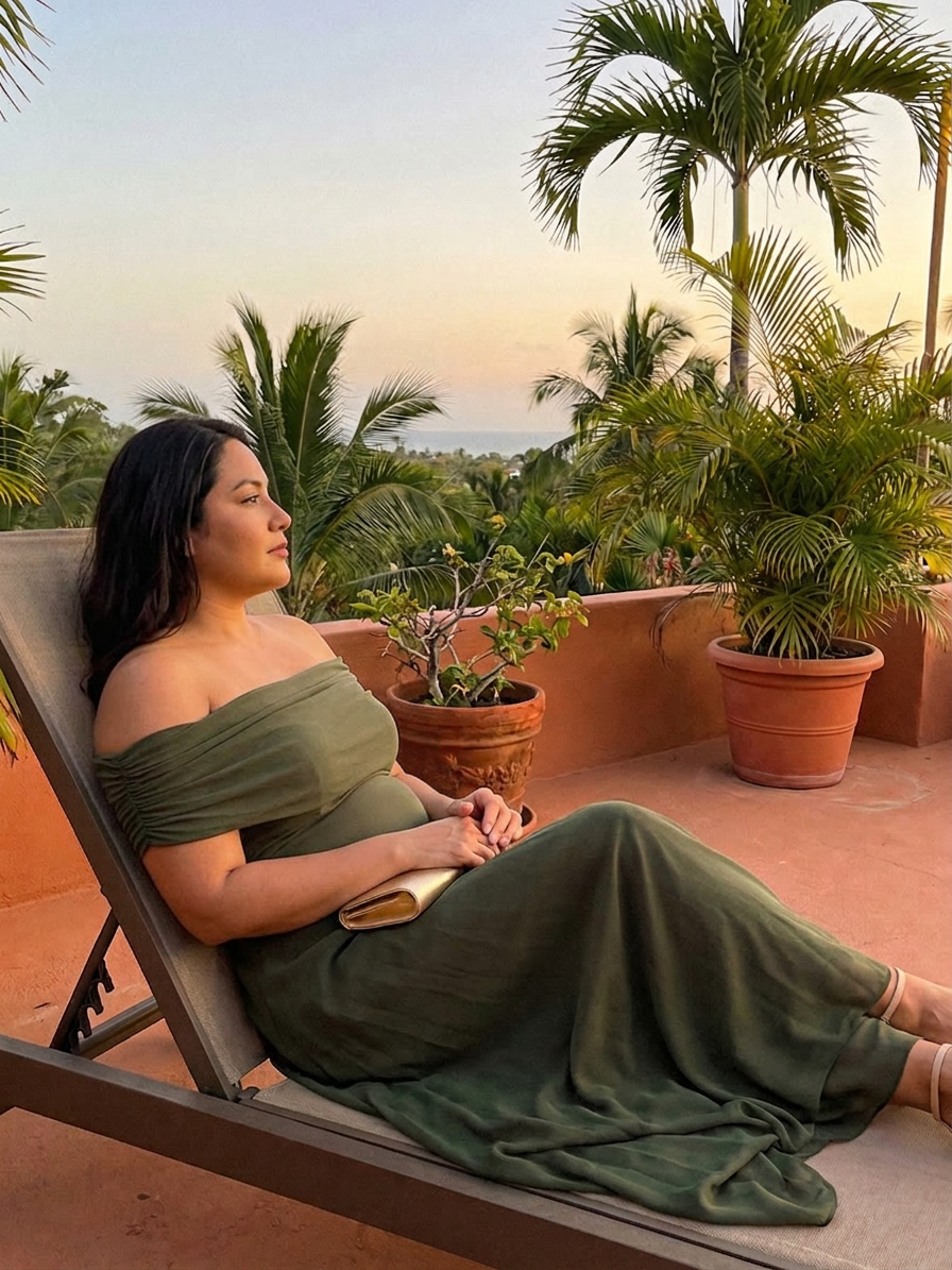 Astrid | Off Shoulder Draped Midi Klänning