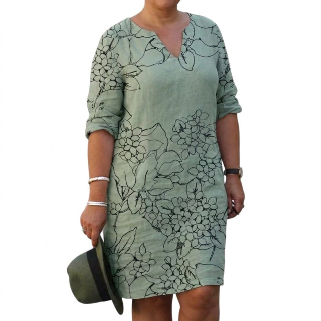 Ilse Tryckt Klänning: Bekväm Elegans för Varje Dag