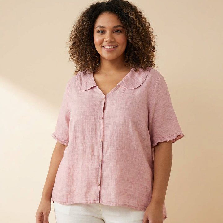 Calliope | Vintage Blus med Knappar