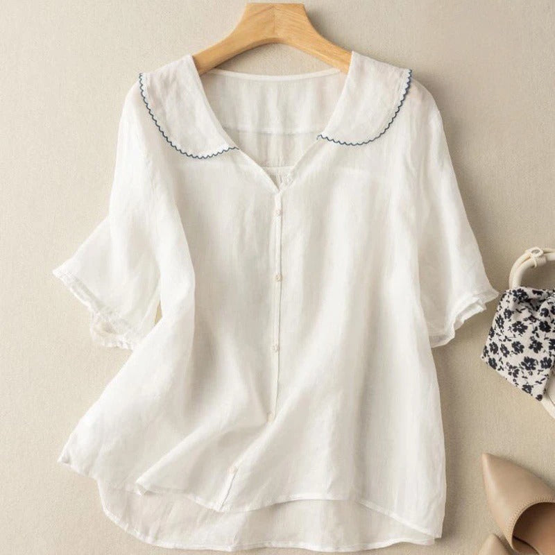 Calliope | Vintage Blus med Knappar