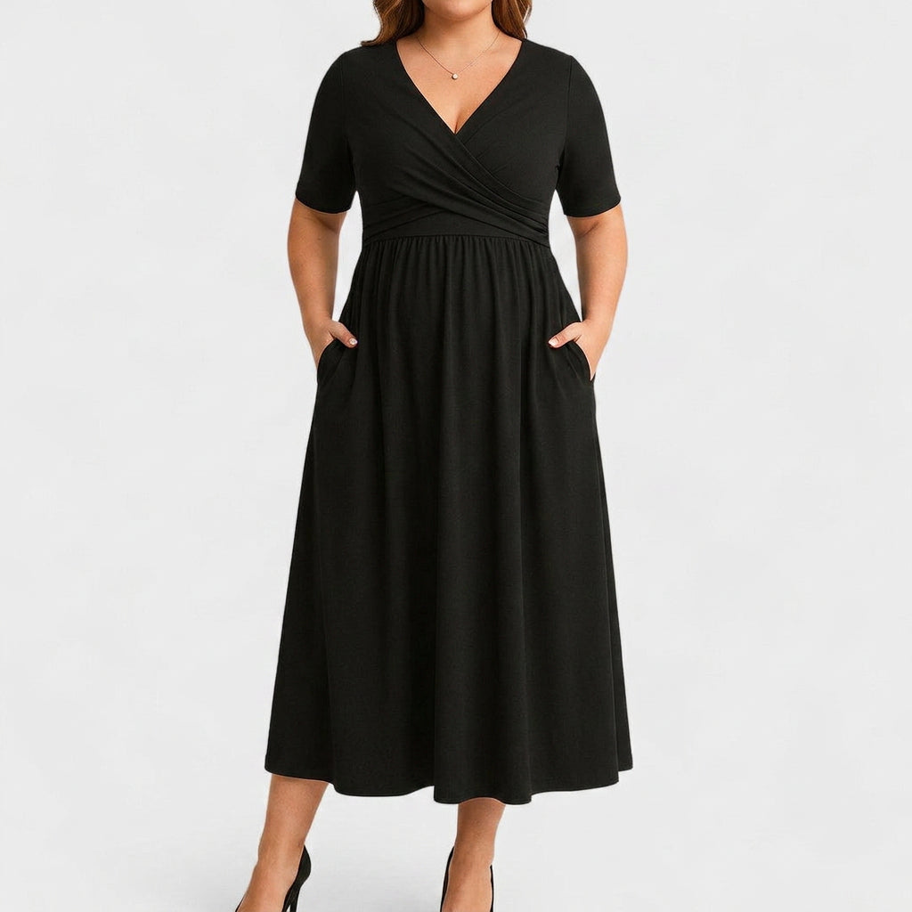 Rosa | Elegant Midi Klänning