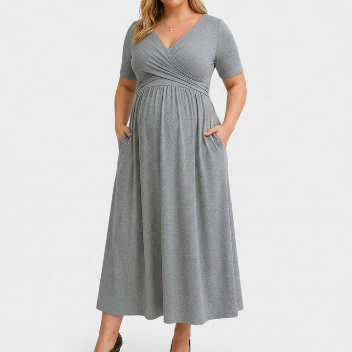 Rosa | Elegant Midi Klänning