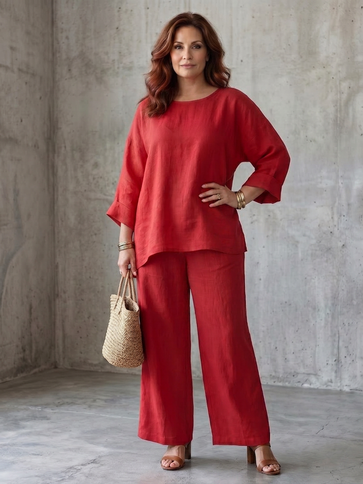 Isabeau | Oversized Tunika med Vida Byxor
