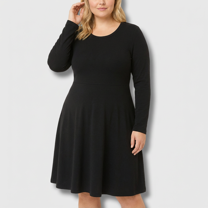 Anwen | Klassisk långärmad Fit &amp; Flare-klänning