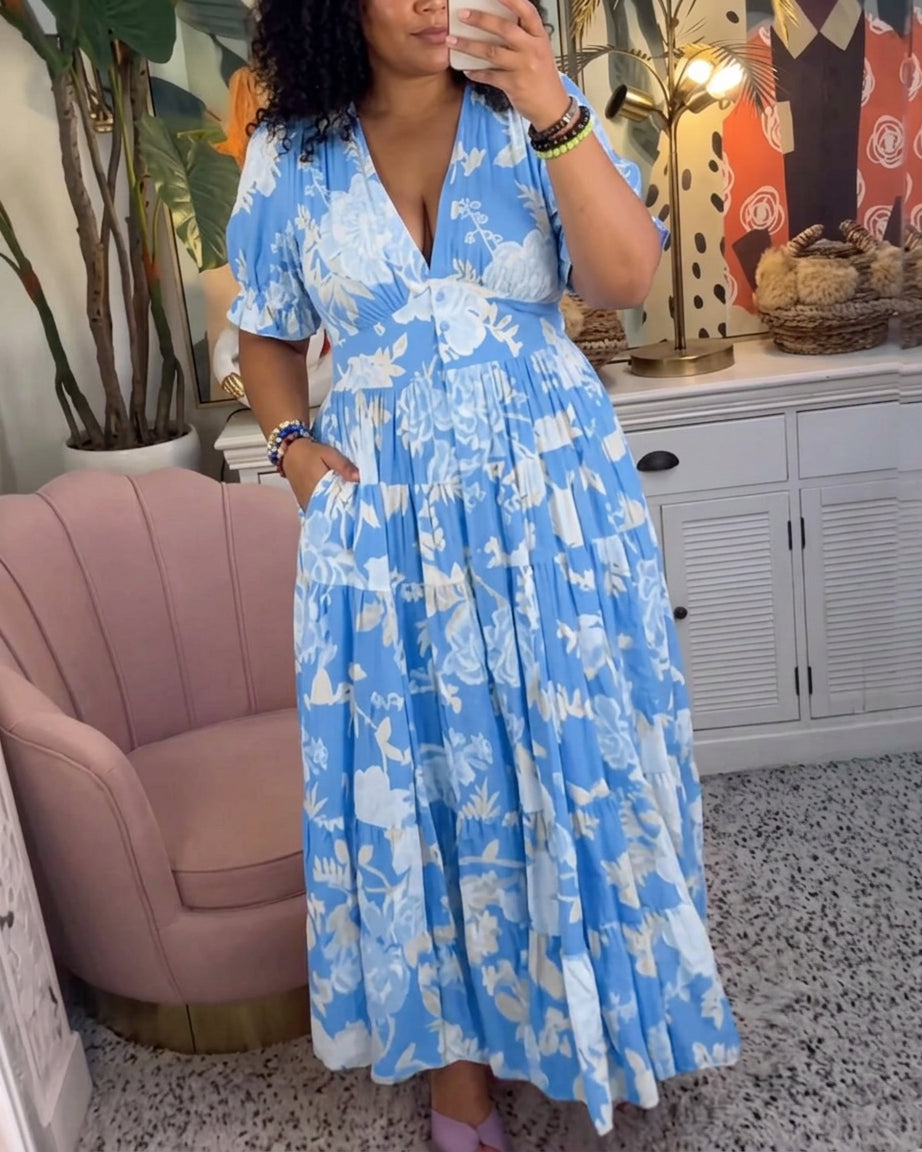 Salma | Blommig Maxiklänning