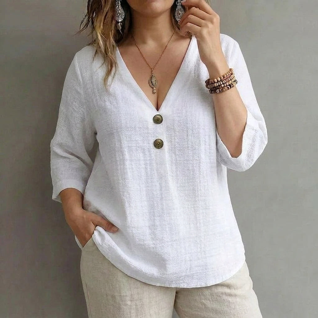 Harlow | Avslappnad Solid Blus