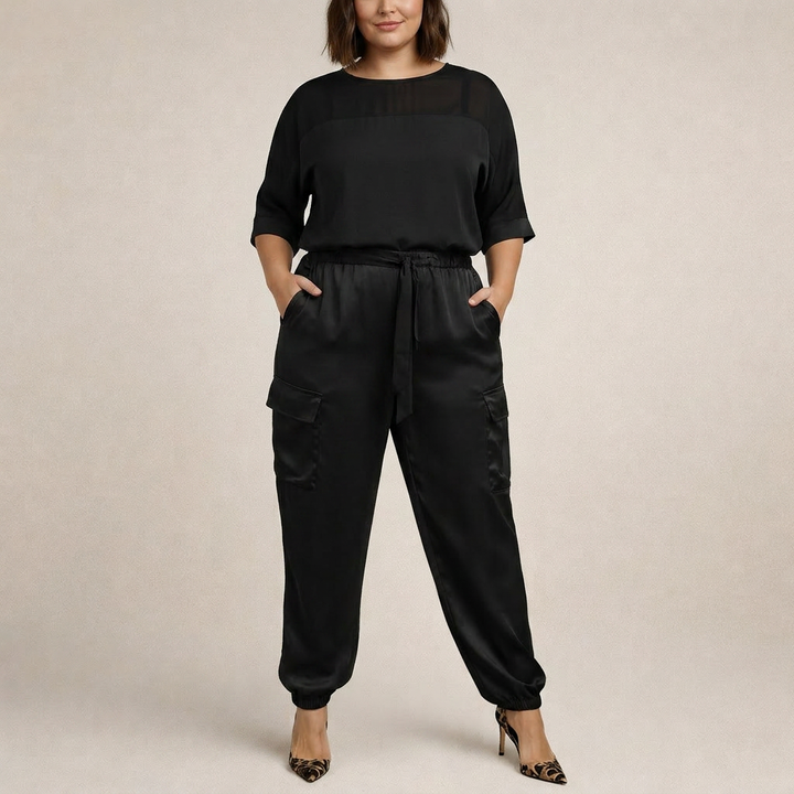 Cleo | Löst Satin Cargo Set