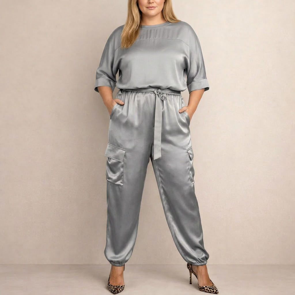 Cleo | Löst Satin Cargo Set