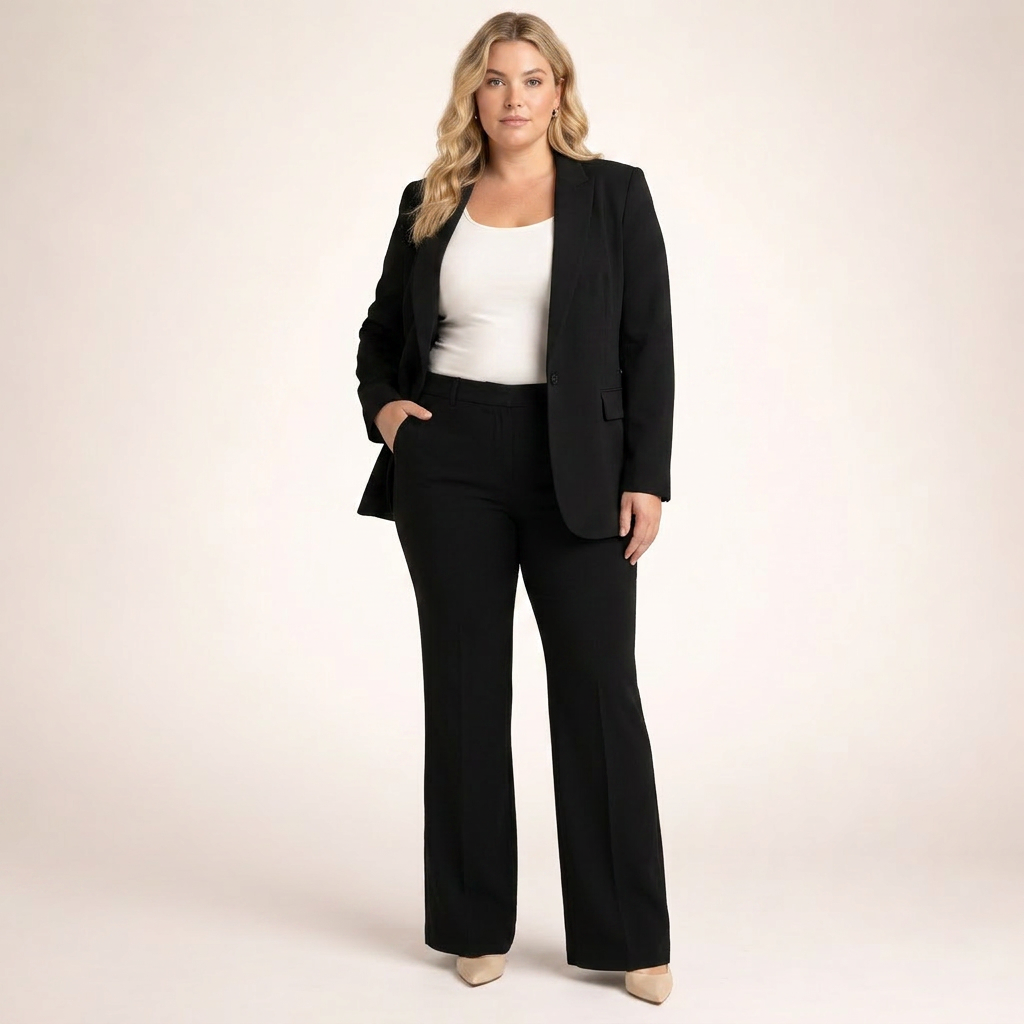 Priya | Elegant kostymset med utsvängda byxor