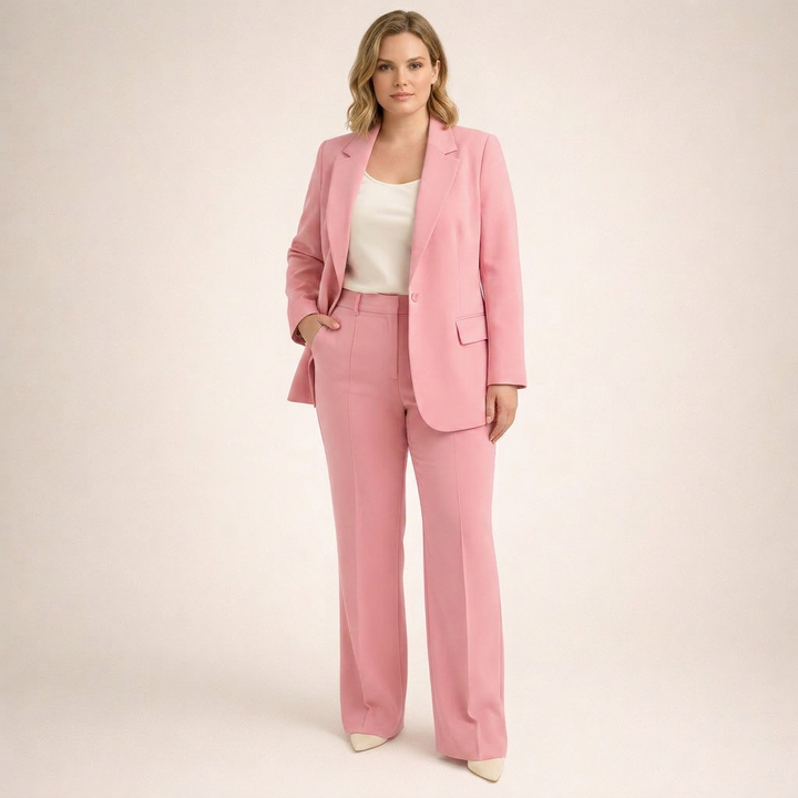 Priya | Elegant kostymset med utsvängda byxor