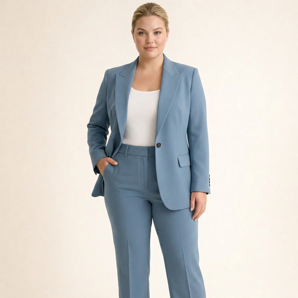 Priya | Elegant kostymset med utsvängda byxor