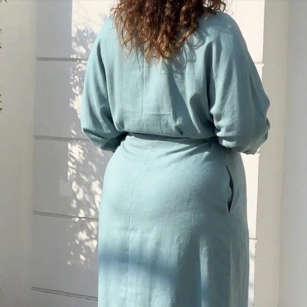 Wren Elegant Knytdress: Chic Pendling Långärmad Stil