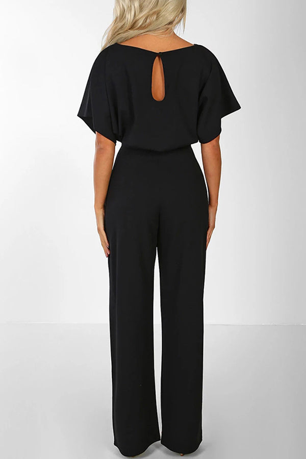 Cassia - Sommar knytning kortärmad jumpsuit
