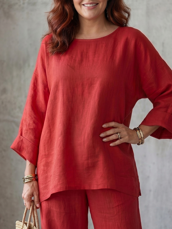 Isabeau | Oversized Tunika med Vida Byxor