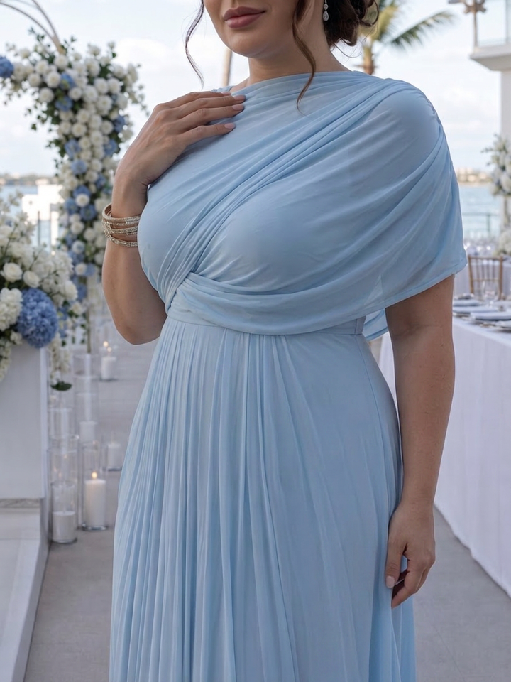 Etta | Maxiklänning med draperad bodice och en axel