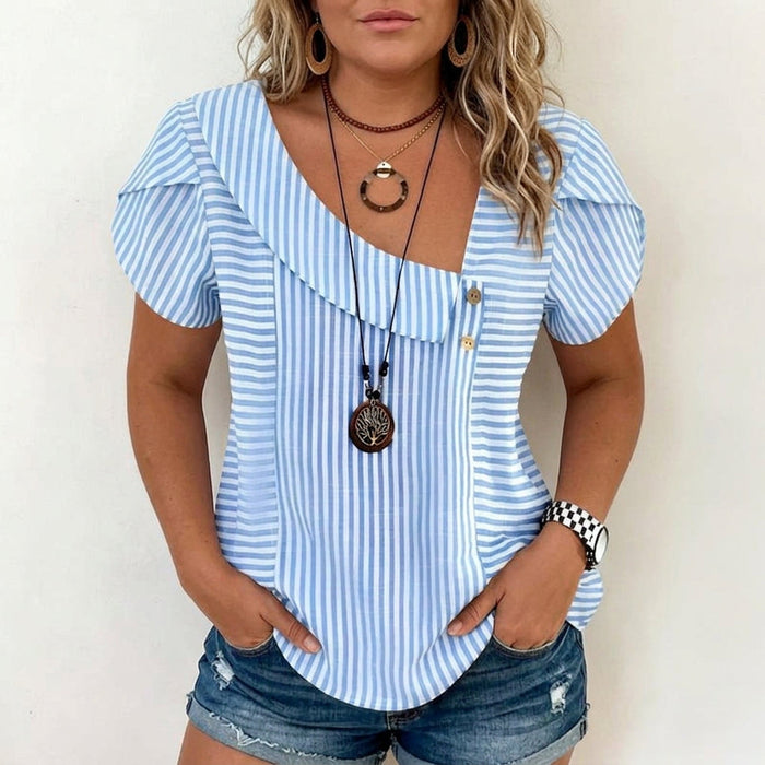 Dilys | Avslappnad Randig Blus