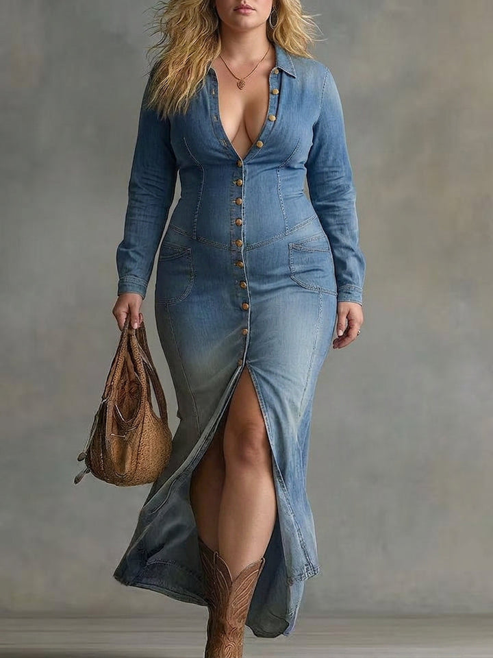 Mei Maxi Denim Klänning