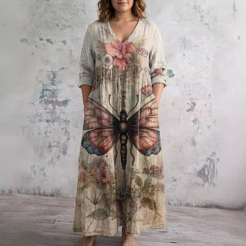 Ondine | Butterfly Bloom Maxi Klänning