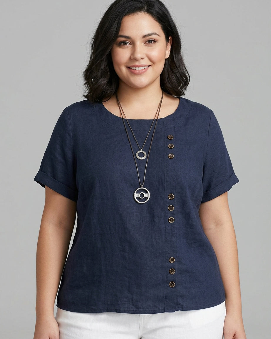Sasha | Bekväm kortärmad blus