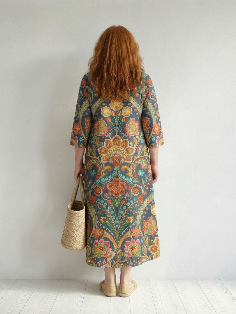 Vael | Easy Shape Garden Midi Klänning
