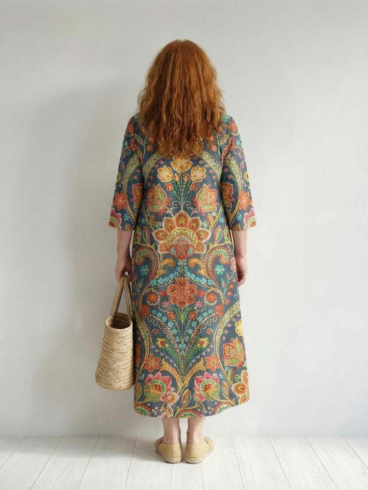 Vael | Easy Shape Garden Midi Klänning