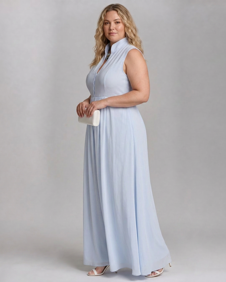 Adeline | Ärm- och kraglös Flödande Vida Ben Jumpsuit