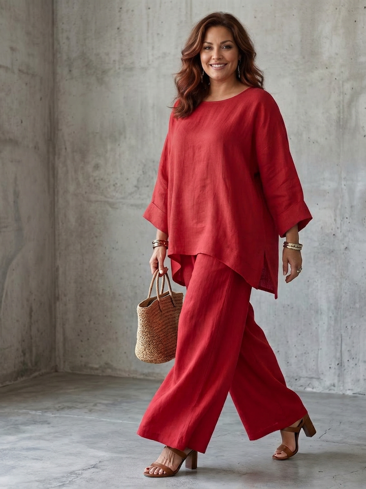 Isabeau | Oversized Tunika med Vida Byxor