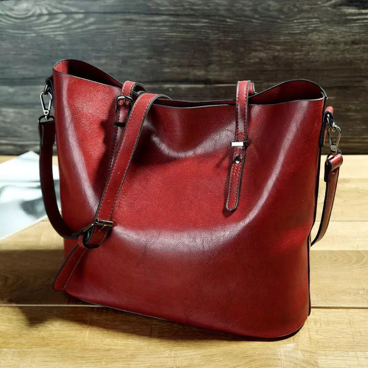 Katya - Vintage läder crossbody-väska