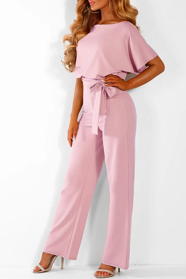 Cassia - Sommar knytning kortärmad jumpsuit
