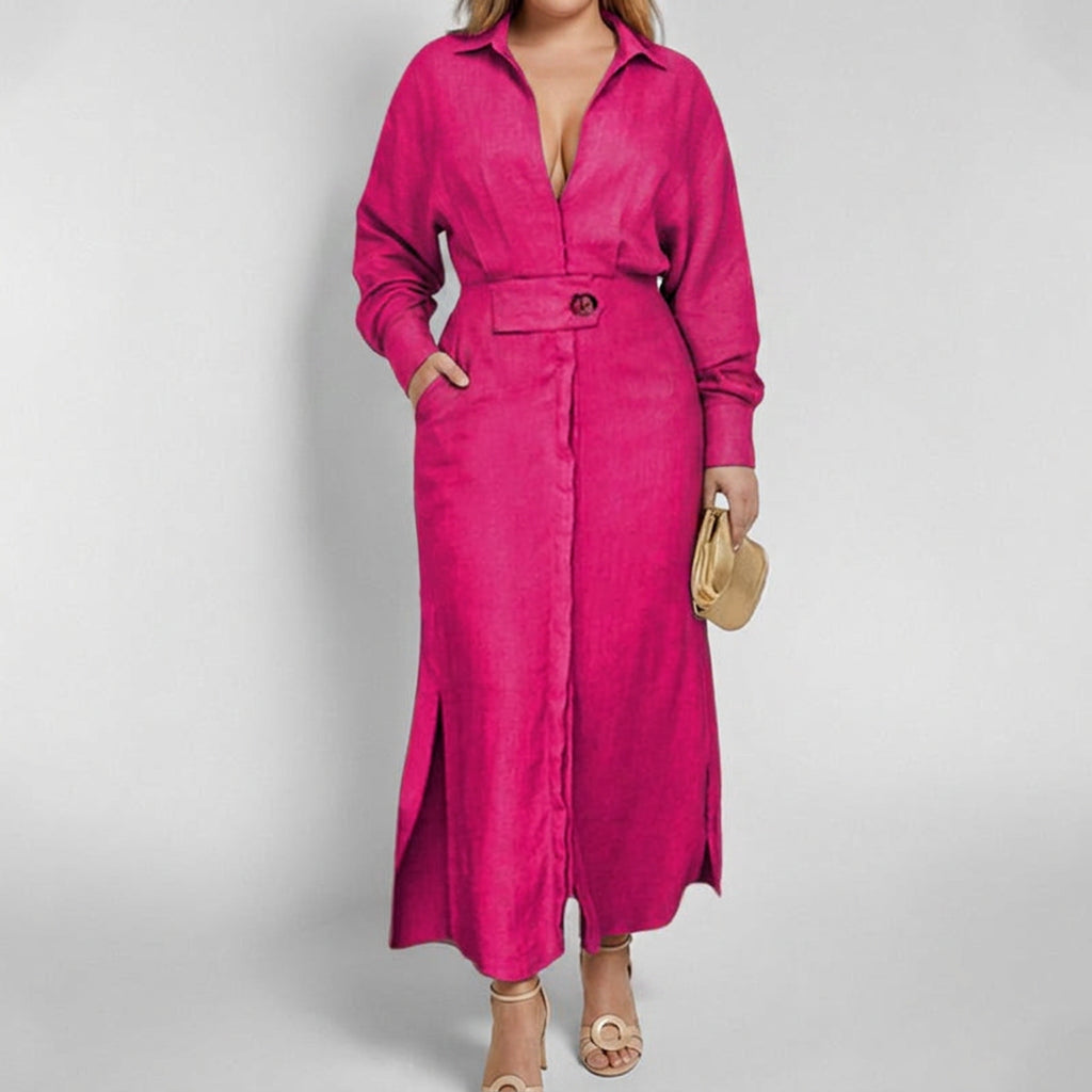 Wren Elegant Knytdress: Chic Pendling Långärmad Stil