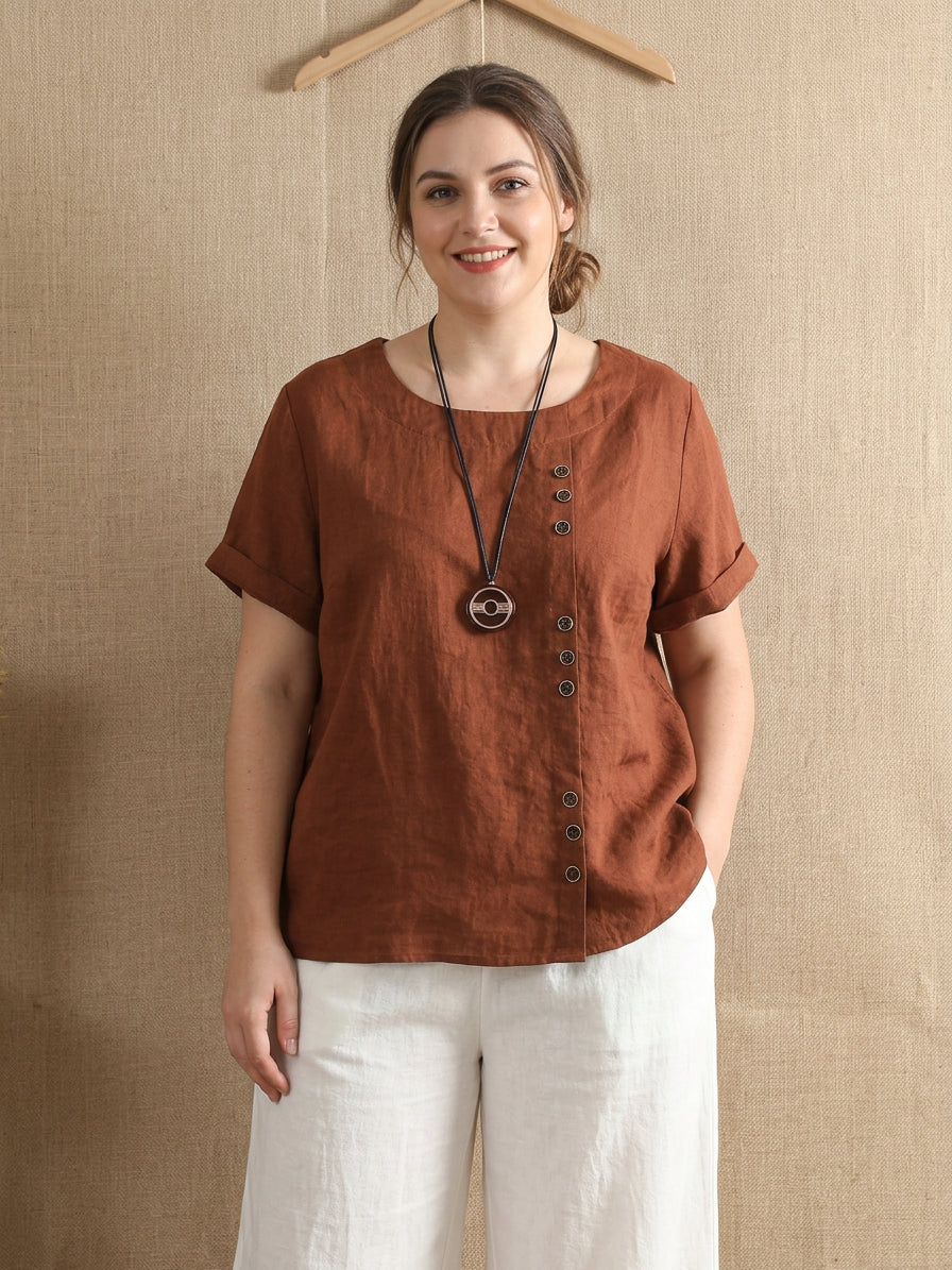 Nadya | Avslappnad Bomull Blus