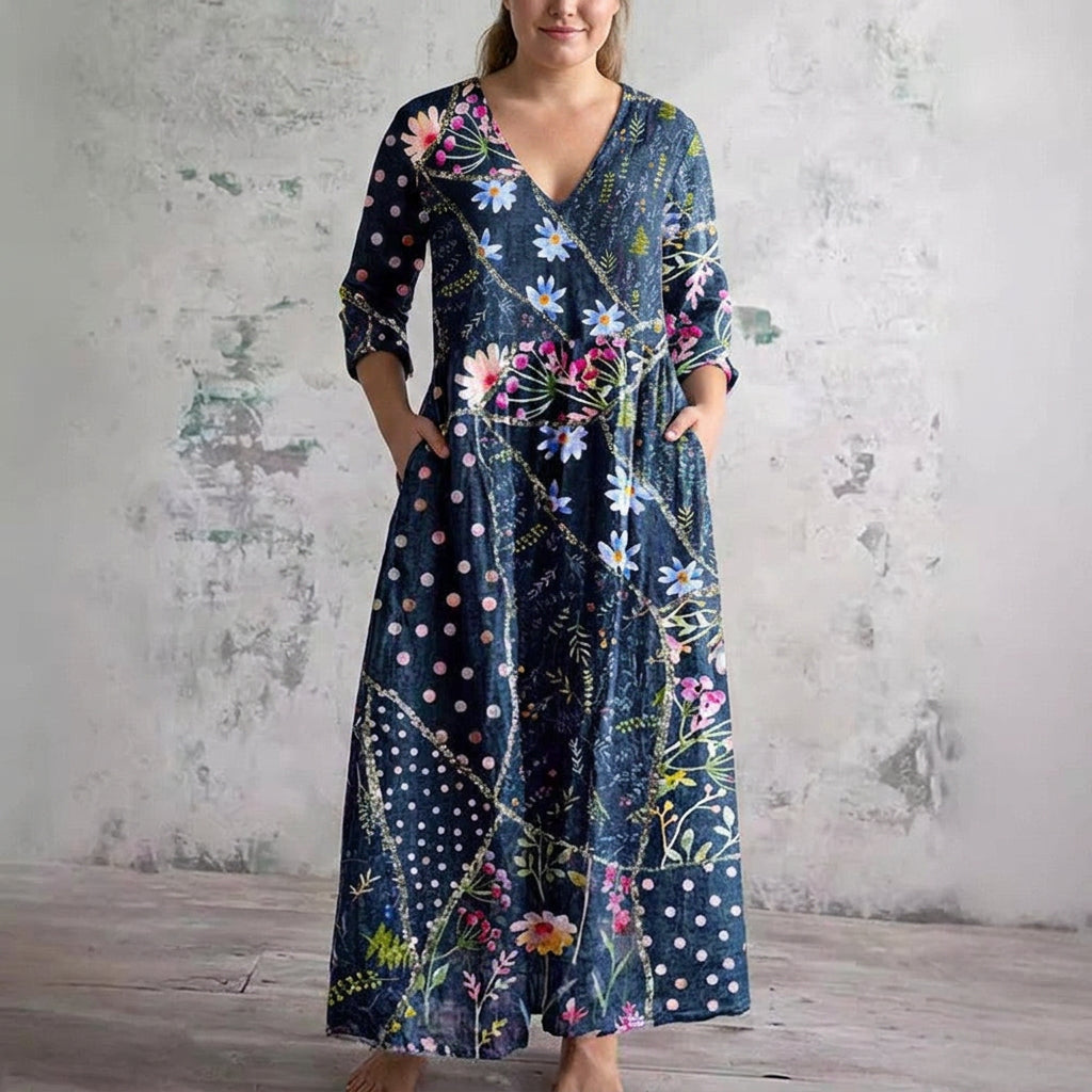 Nessa | Midnight Garden Maxi Klänning