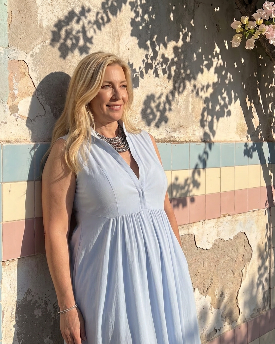 Adeline | Ärm- och kraglös Flödande Vida Ben Jumpsuit