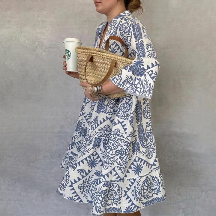 Aurelia - Avslappnad Boho Tunika Klänning