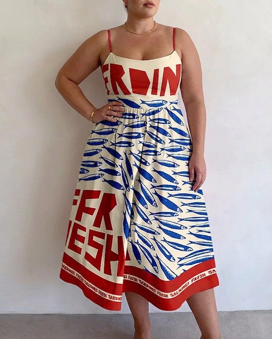 Amity | Coastal Art Midi Klänning
