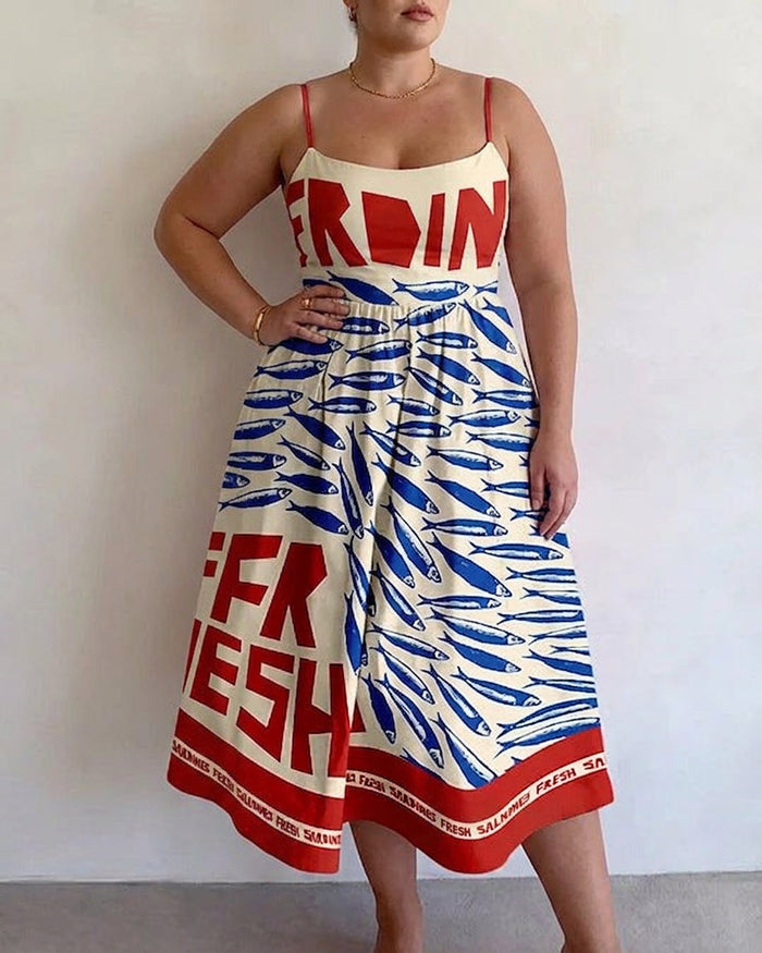 Amity | Coastal Art Midi Klänning