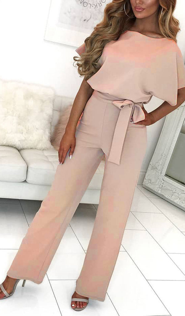 Cassia - Sommar knytning kortärmad jumpsuit