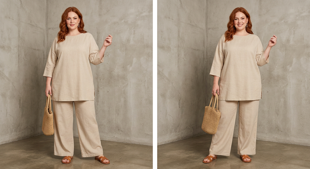Isabeau | Oversized Tunika med Vida Byxor