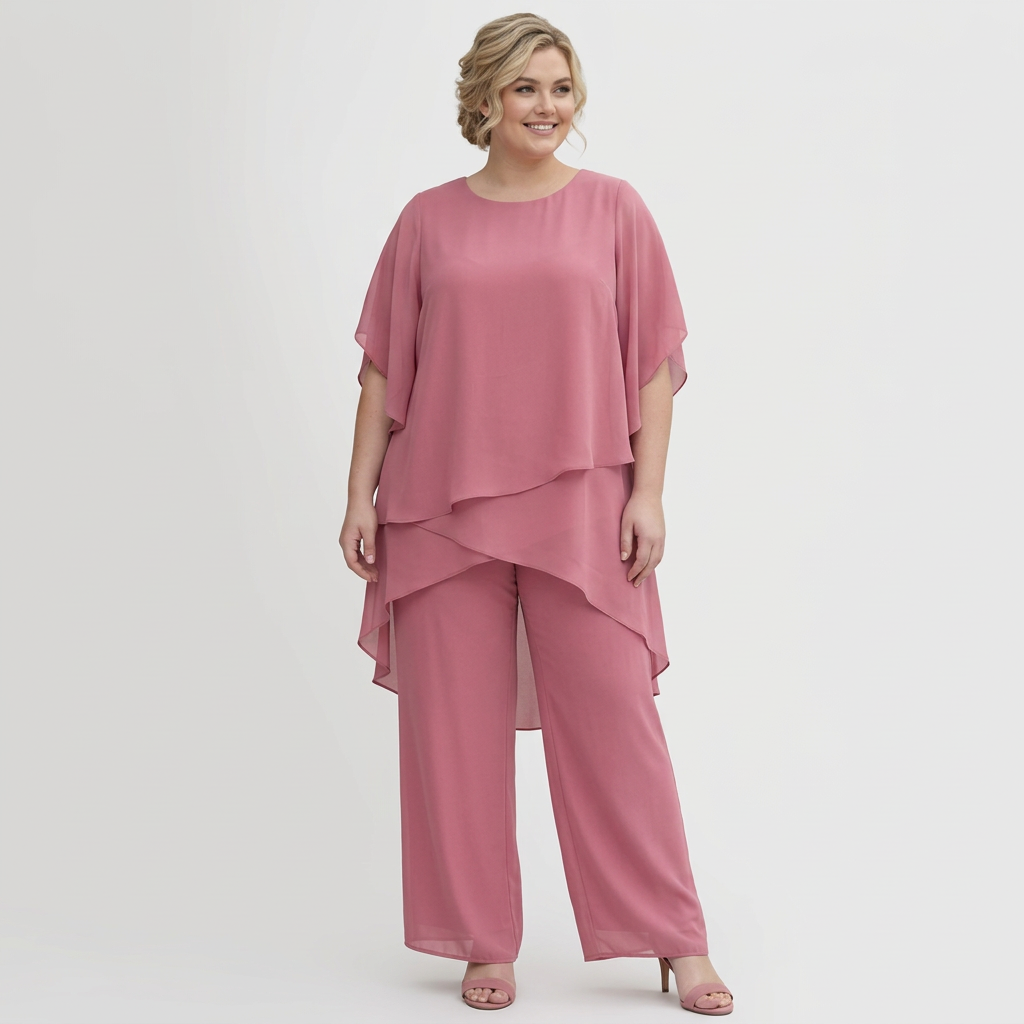 Isolde | Kostym med draperade palazzo-byxor