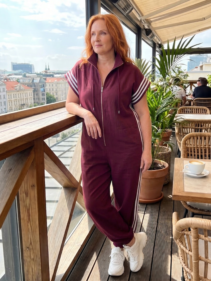 Winslow | Zip Framsida Randpanel Jumpsuit