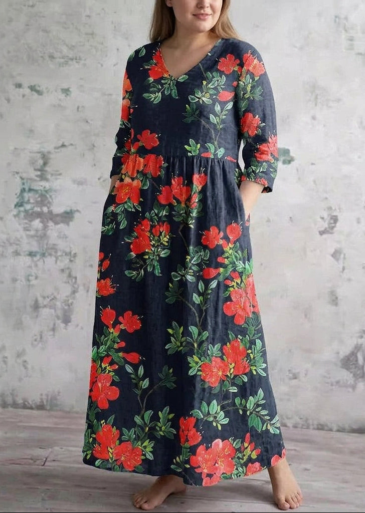 Pemberley | Scarlet Bloom Maxi Klänning