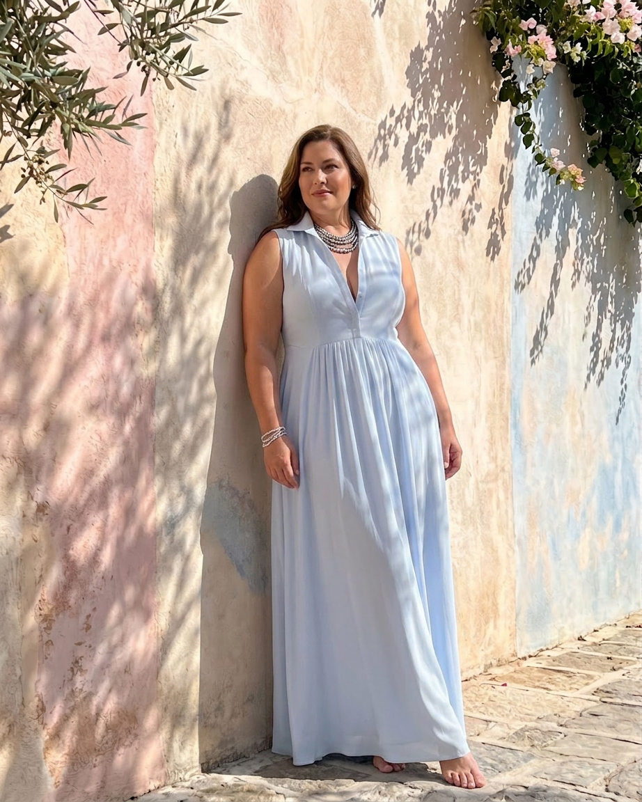 Adeline | Ärm- och kraglös Flödande Vida Ben Jumpsuit