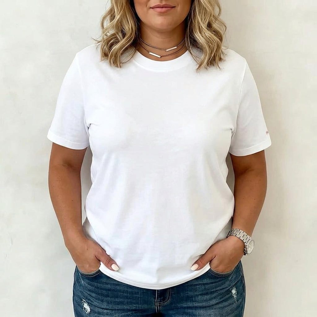 Nadia | Casual T-shirt i Enfärgade Färger